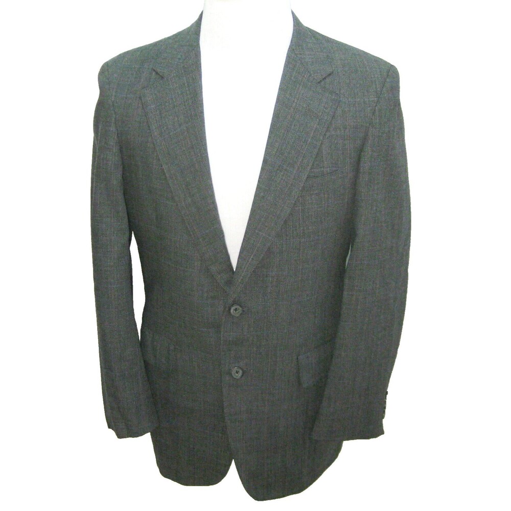 CORBIN DANIELS Men's (Size 40R) Gray 2 Button Wool Sport Coat Blazer Suit Jacket
